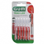 Cepillo interdental gum 1314 trav-ler 0.8 mm 6 unidades - gum 1314 trav-ler