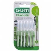 Cepillo interdental viaje gum 1414 trav-ler ultrafino 1.1 mm conico 6 unidades - gum 1414 trav-ler