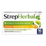 Strepherbal (16 pastillas para chupar sabor propolis melisa miel)