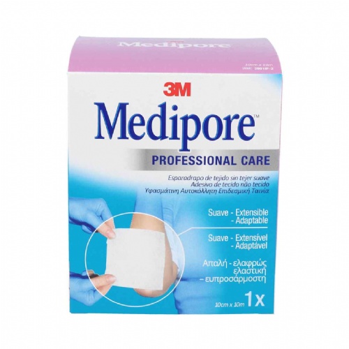 Esparadrapo hipoalergico medipore 1 unidad 10 m x 10 cm - medipore